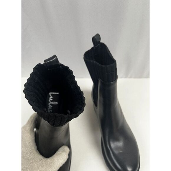 Lulus Jerico Black Slip-On Ankle Boots Size 7 1/2 - Picture 6 of 10